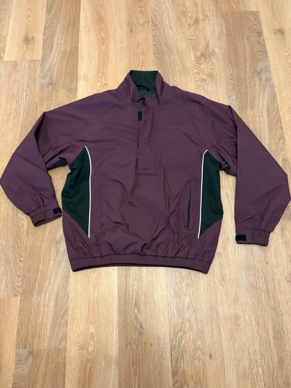 Footjoy Dryjoys Men's Pullover Windbreaker Jacket Burgundy Purple Small Golf